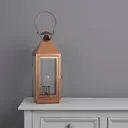 Cayne Matt Copper effect LED Table lamp