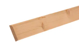 Metsä Wood Planed Pine Rounded Softwood Skirting board (L)2.4m (W)94mm (T)15mm