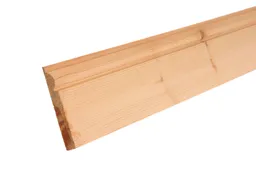 GoodHome Planed Natural Pine Torus Softwood Skirting board (L)2.4m (W)119mm (T)15mm (Dia)119mm 2.91kg