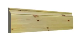 GoodHome Planed Natural Pine Ogee Softwood Skirting board (L)2.4m (W)144mm (T)19.5mm 4.55kg
