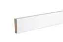 Primed White MDF Square edge Skirting board (L)2.4m (W)69mm (T)18mm