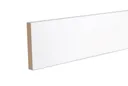 Primed White MDF Square edge Skirting board (L)2.4m (W)119mm (T)18mm