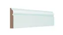 GoodHome Primed White MDF Torus Skirting board (L)2.4m (W)119mm (T)18mm