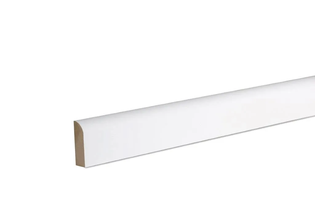 GoodHome Primed White MDF Bullnose Softwood Architrave (L)2.1m (W)44mm (T)14.5mm 5.71kg, Pack of 5