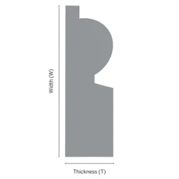 Natural Pine Torus Skirting board (L)2.4m (W)119mm (T)15mm (Dia)119mm, Pack of 4
