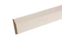 Primed White MDF Chamfered Skirting board (L)2.4m (W)69mm (T)14.5mm, Pack of 4