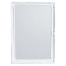 Colours Tibertus Painted White Rectangular Framed Mirror (H)1030mm (W)730mm