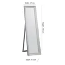 Colours Tibertus White Rectangular Framed Mirror (H)1640mm (W)470mm