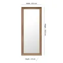 Colours Felton Oak effect Rectangular Framed Mirror (H)1525mm (W)635mm