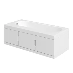 Cooke & Lewis Verso Acrylic Left-handed Straight Bath (L)1675mm (W)765mm