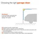 Georgian Made to measure Framed Sectional Garage door, (H)2134mm (W)2438mm
