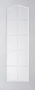 10 Lite Etched Glazed Arched White Internal Door, (H)1981mm (W)762mm (T)35mm