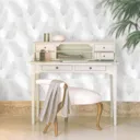 Colours Umali Grey Feather Glitter effect Embossed Wallpaper