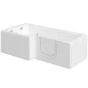 Cooke & Lewis Acrylic Right-handed L-shaped Walk-in Shower Bath (L)1700mm (W)850mm