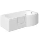 Cooke & Lewis Acrylic Left-handed P-shaped Walk-in Shower Bath (L)1675mm (W)850mm
