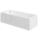 Cooke & Lewis Acrylic Left-handed Straight Walk-in Bath (L)1700mm (W)700mm