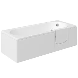 Gloss White Straight End Bath panel (W)750mm