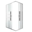 GoodHome Beloya Rectangular Mirror Shower Shower enclosure with Corner entry double sliding door (W)1200mm (D)800mm