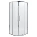 Cooke & Lewis Zilia Quadrant Clear Shower Shower enclosure with Corner entry double sliding door (W)900mm