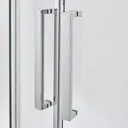 Cooke & Lewis Zilia Quadrant Clear Shower Shower enclosure with Corner entry double sliding door (W)900mm