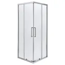 Cooke & Lewis Zilia Square Clear Shower Shower enclosure with Corner entry double sliding door (W)800mm