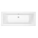 Cooke & Lewis Arezzo Reversible Acrylic 12 Straight Bath & air spa set, (L)1700mm (W)750mm
