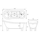 Cooke & Lewis Duchess Slipper Freestanding Bath (L)1700mm (W)630mm