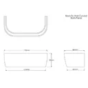 Cooke & Lewis Helena Oval Curved Bath & panel set, (L)1700mm (W)800mm