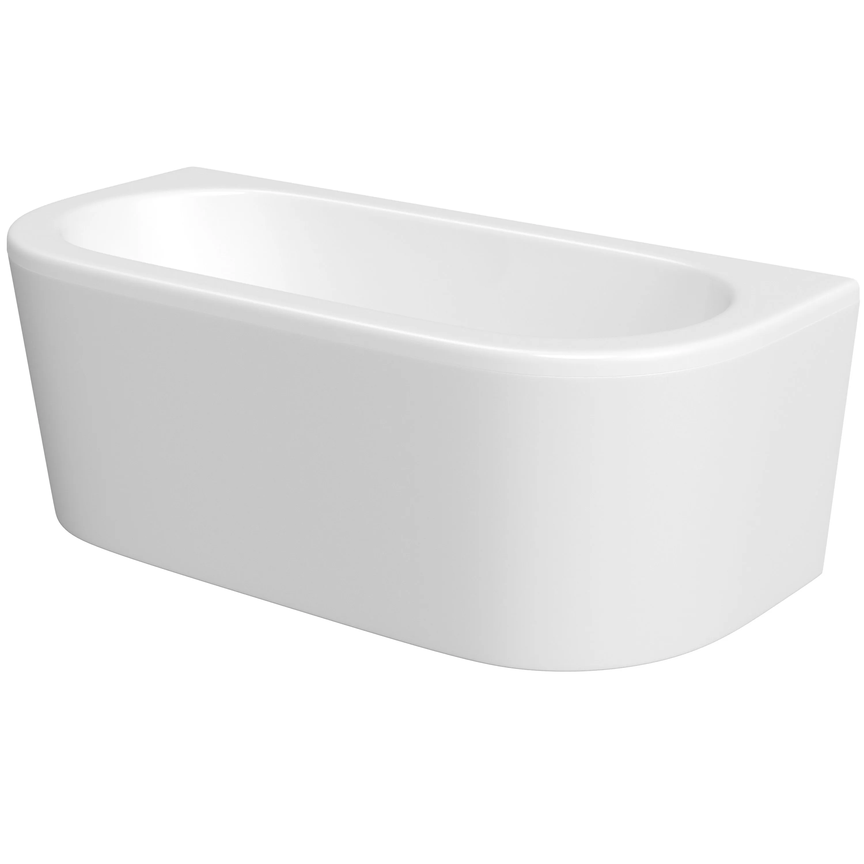 Cooke & Lewis Helena Supercast acrylic Curved Bath & panel set, (L)1700mm (W)800mm