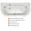 Cooke & Lewis Adelphi Shower Bath, panel & wellness system set, (L)1675mm (W)850mm