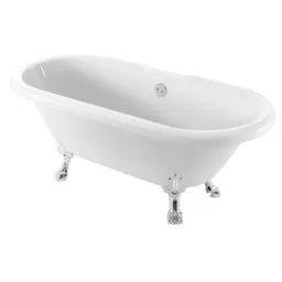 Cooke & Lewis Duchess Acrylic Left or right-handed Oval Freestanding Bath (L)1695mm (W)785mm