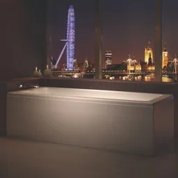 Cooke & Lewis Arezzo Acrylic Rectangular Straight Bath (L)1400mm (W)700mm