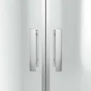 GoodHome Beloya Universal Quadrant Clear Shower Enclosure & tray with Corner entry double sliding door (W)800mm (D)800mm