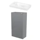 GoodHome Imandra Gloss Grey & white Freestanding Vanity unit & basin set (H)790mm