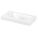 GoodHome Imandra Gloss Taupe & white Wall-mounted Vanity unit & basin set (H)550mm