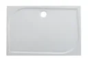 GoodHome Beloya Rectangular Clear Shower Door, panel & tray kit with Double sliding doors (W)1200mm (D)900mm