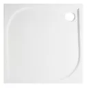 GoodHome Beloya Square Clear Shower Enclosure & tray with Corner entry double sliding door (W)760mm (D)760mm