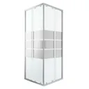 GoodHome Beloya Square Mirror Shower Enclosure & tray with Corner entry double sliding door (W)760mm (D)760mm