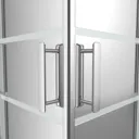 GoodHome Beloya Square Mirror Shower Enclosure & tray with Corner entry double sliding door (W)760mm (D)760mm