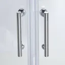 GoodHome Onega Quadrant Clear Shower Enclosure & tray with Corner entry double sliding door (W)900mm (D)900mm