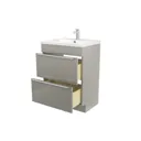 GoodHome Imandra Taupe Freestanding Vanity unit & basin set (W)604mm