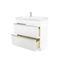 GoodHome Imandra White Freestanding Vanity unit & basin set (W)804mm