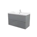 GoodHome Imandra Grey Wall-mounted Vanity unit & basin set (W)1004mm