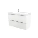 GoodHome Imandra White Wall-mounted Vanity unit & basin set (W)1004mm