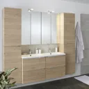 GoodHome Imandra Oak effect Wall-mounted Vanity unit & basin set (W)1204mm