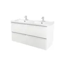 GoodHome Imandra White Wall-mounted Vanity unit & basin set (W)1204mm