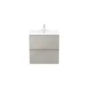 GoodHome Imandra Taupe Wall-mounted Vanity unit & basin set (W)604mm