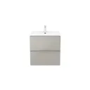 GoodHome Imandra Taupe Wall-mounted Vanity unit & basin set (W)604mm