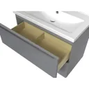 GoodHome Imandra Grey Wall-mounted Vanity unit & basin set (W)804mm