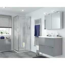 GoodHome Imandra Grey Wall-mounted Vanity unit & basin set (W)804mm